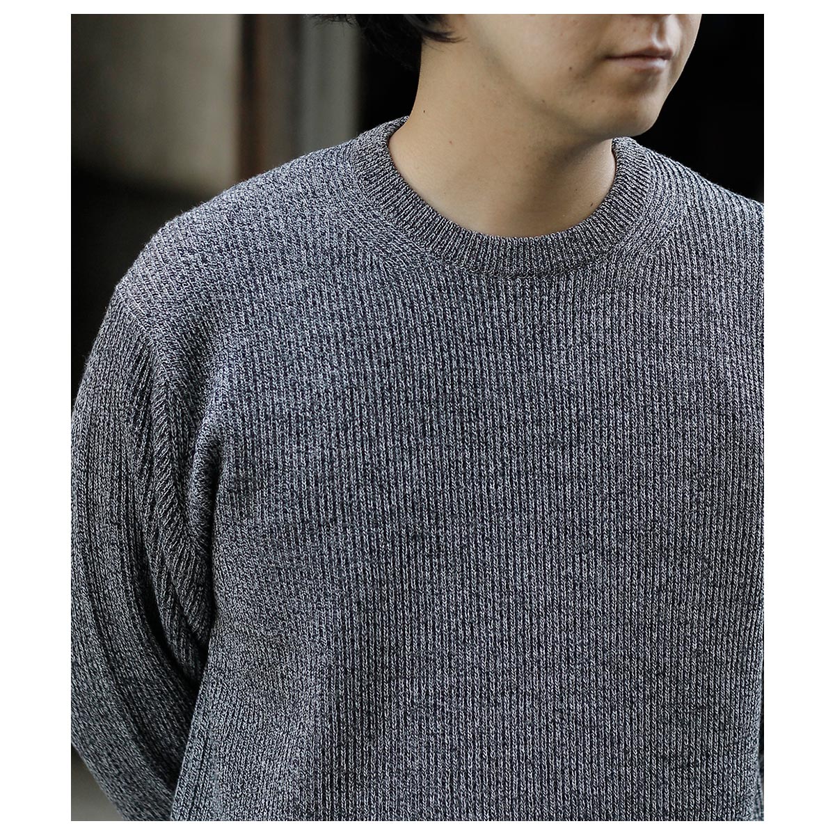 Хȥʡ BATONER å  롼ͥå SOLID WOOL RIB CREW NECK (BN-25FM-042)
