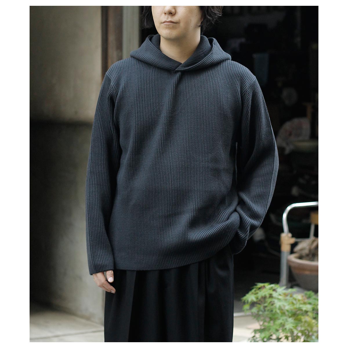 Хȥʡ BATONER å  ץѡ SOLID WOOL RIB PULL PARKER (BN-25FM-043)