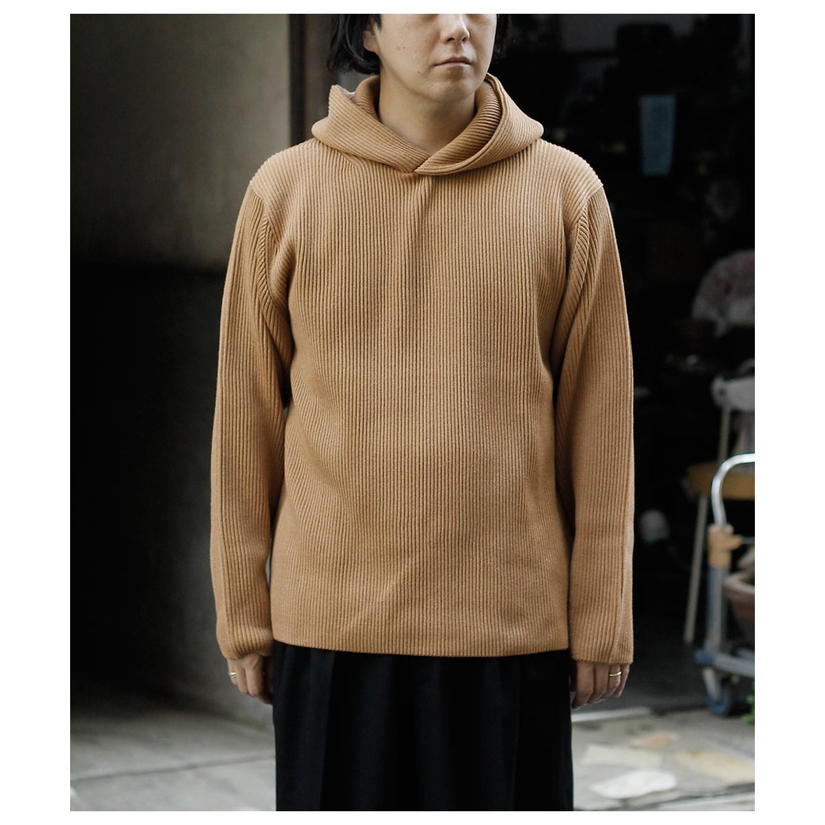 Хȥʡ BATONER å  ץѡ SOLID WOOL RIB PULL PARKER (BN-25FM-043)