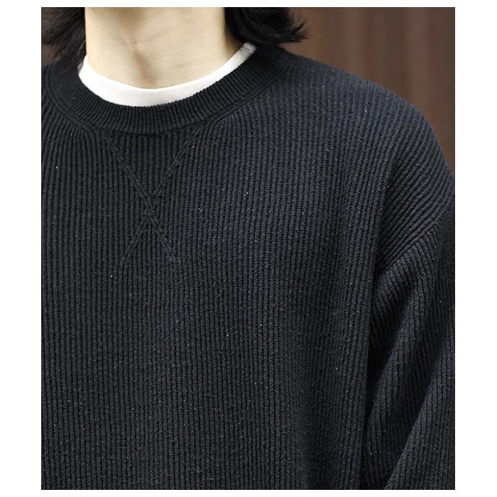 BATONER SILK RIB CREW NECK