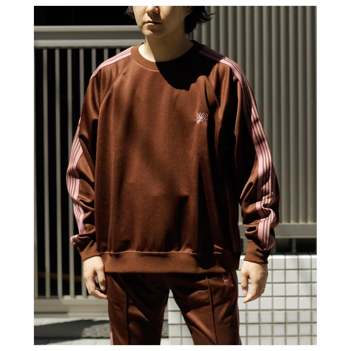 ニードルズ NEEDLES トラック クルーネック シャツ ポリスムース Track