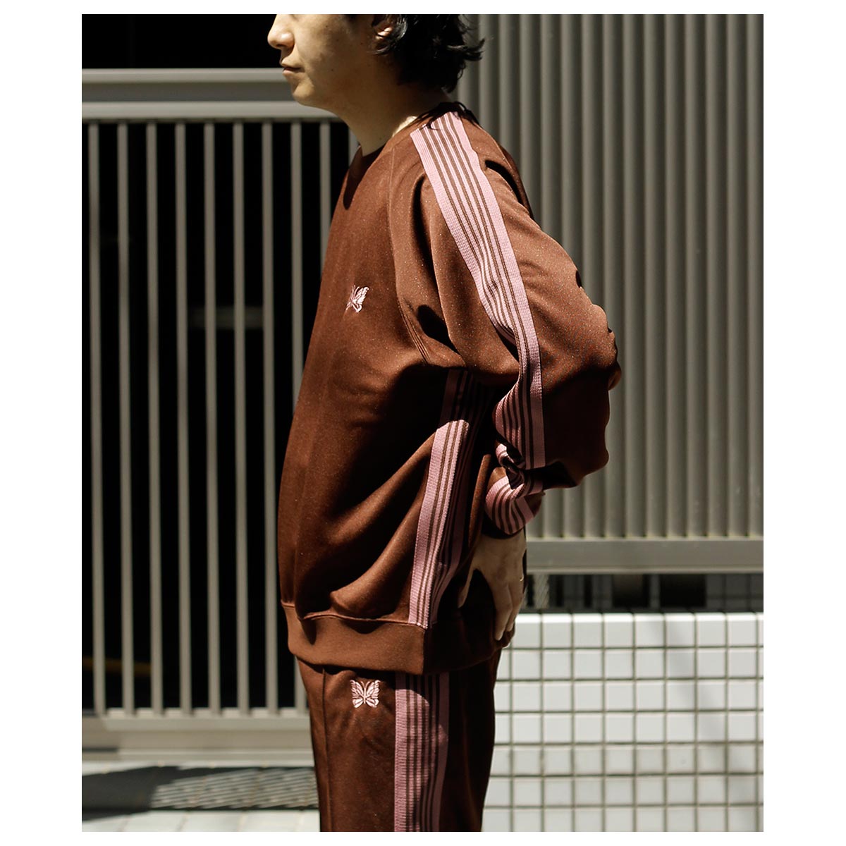 20%OFF ������ �ˡ��ɥ륺 NEEDLES  �ȥ�å� ���롼�ͥå� ����� �ݥꥹ�ࡼ�� Track Crew Neck Shirt - Poly Smooth (RW315)