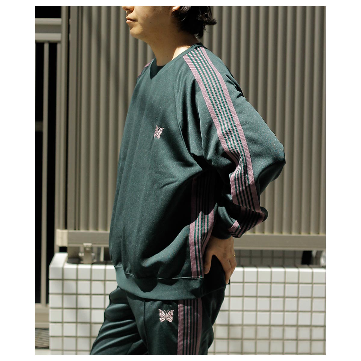 20%OFF ������ �ˡ��ɥ륺 NEEDLES  �ȥ�å� ���롼�ͥå� ����� �ݥꥹ�ࡼ�� Track Crew Neck Shirt - Poly Smooth (RW315)