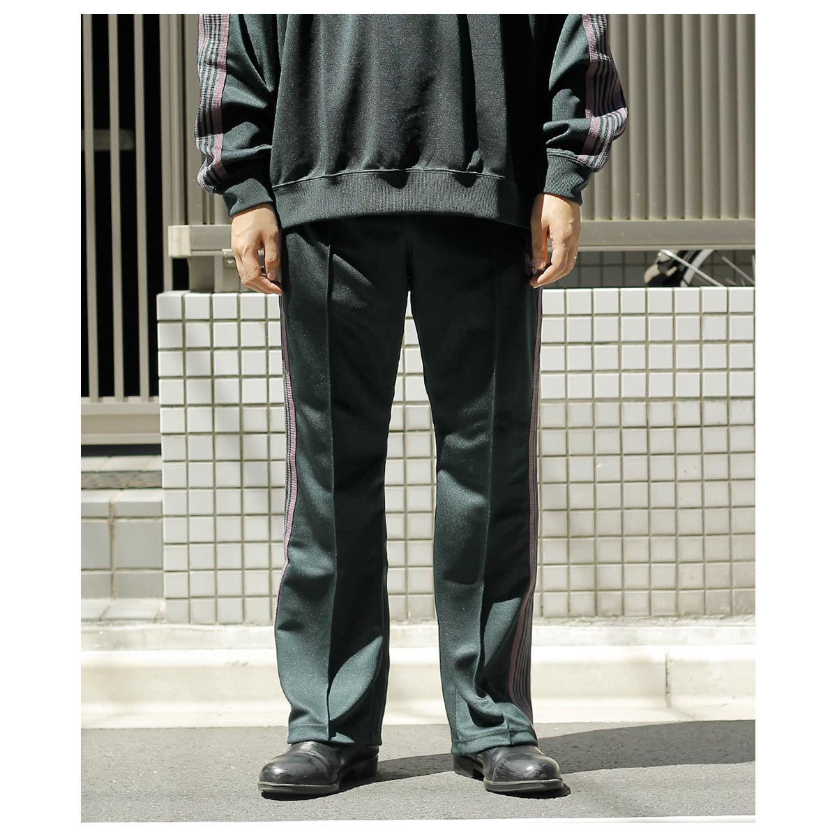 �ˡ��ɥ륺 NEEDLES  �֡��ĥ��å� �ȥ�å� �ѥ�� �ݥꥹ�ࡼ�� Boot-Cut Track Pant - Poly Smooth (RW318)