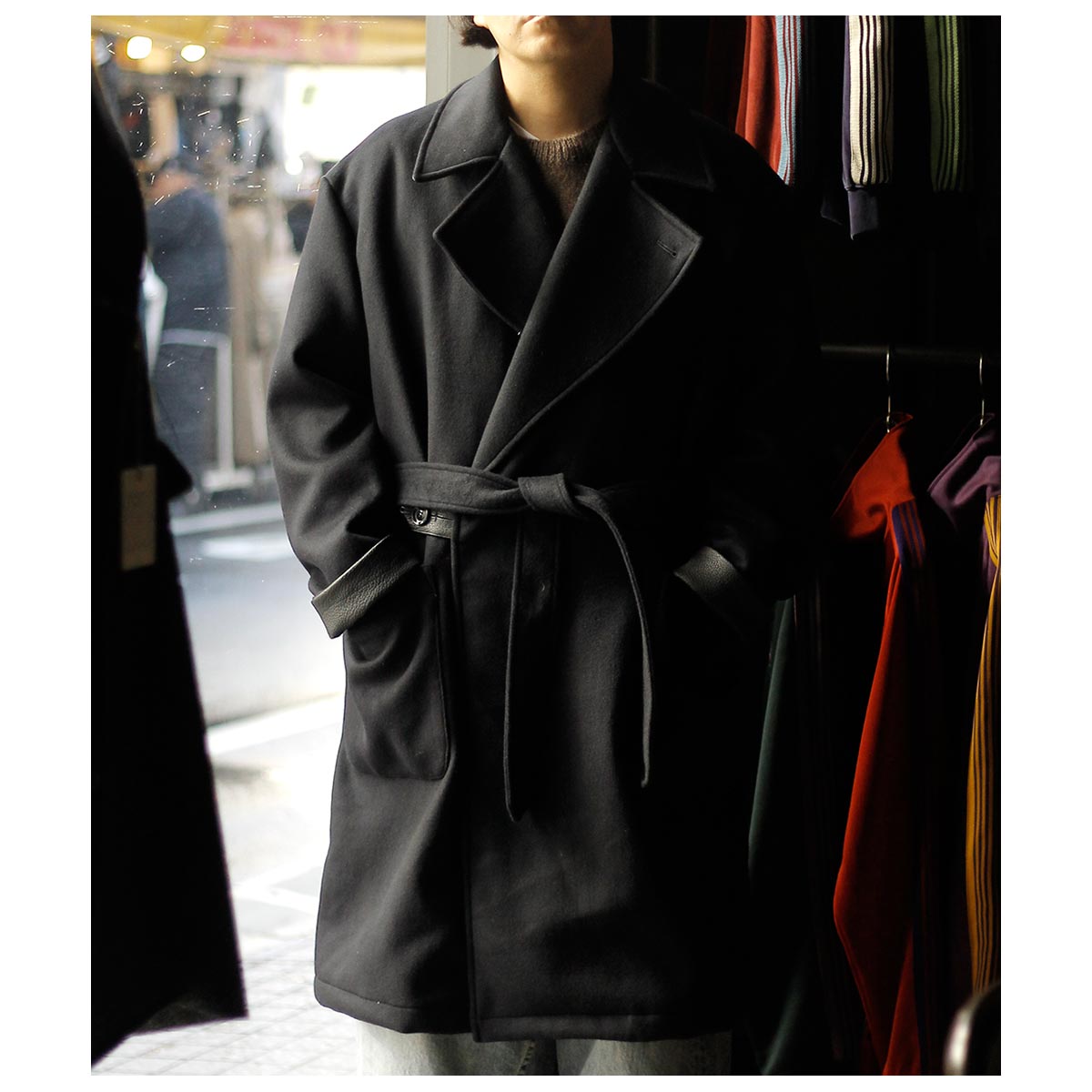 �����٥른�� AUBERGE �ӥ��塼�� �����ߥ� 160's ������ �٥�ƥå� ������ "���ͥ꡼" Vicuna Cashmere 160's Wool Belted Coat "CONNERY" (AU25A01)