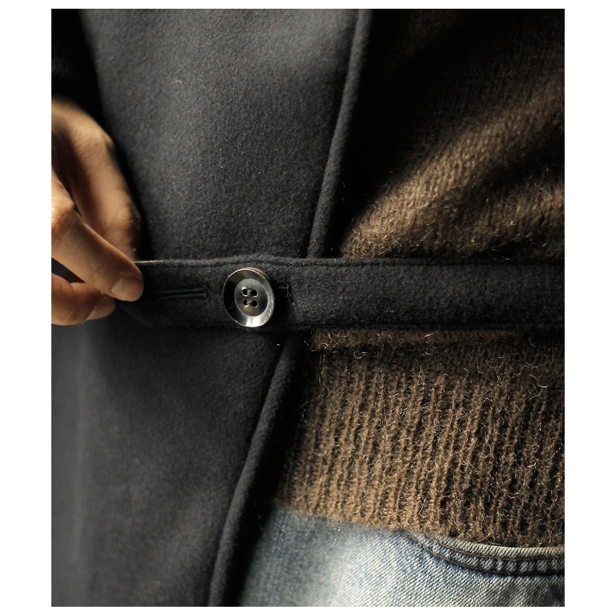 �����٥른�� AUBERGE �ӥ��塼�� �����ߥ� 160's ������ �٥�ƥå� ������ "���ͥ꡼" Vicuna Cashmere 160's Wool Belted Coat "CONNERY" (AU25A01)