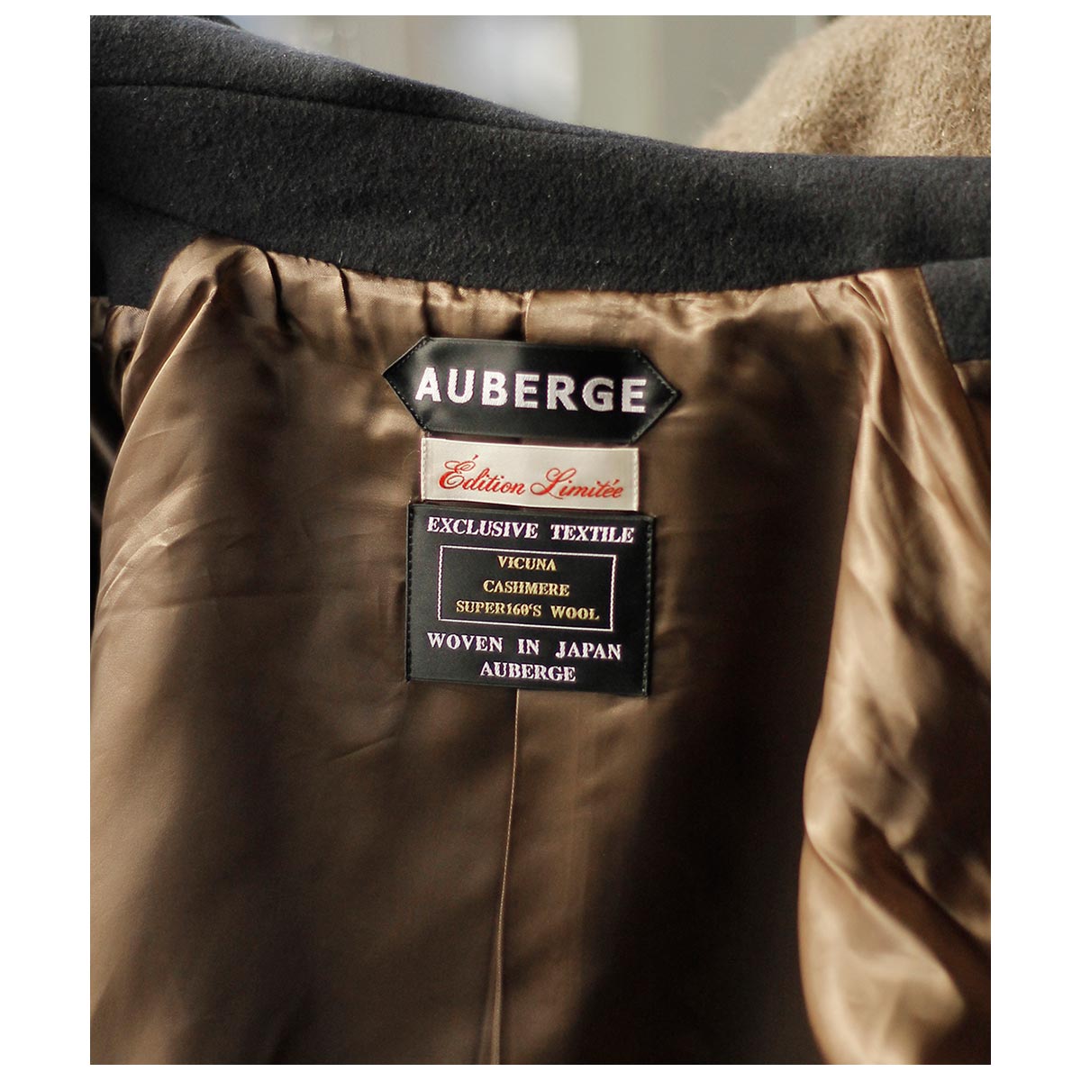 �����٥른�� AUBERGE �ӥ��塼�� �����ߥ� 160's ������ �٥�ƥå� ������ "���ͥ꡼" Vicuna Cashmere 160's Wool Belted Coat "CONNERY" (AU25A01)