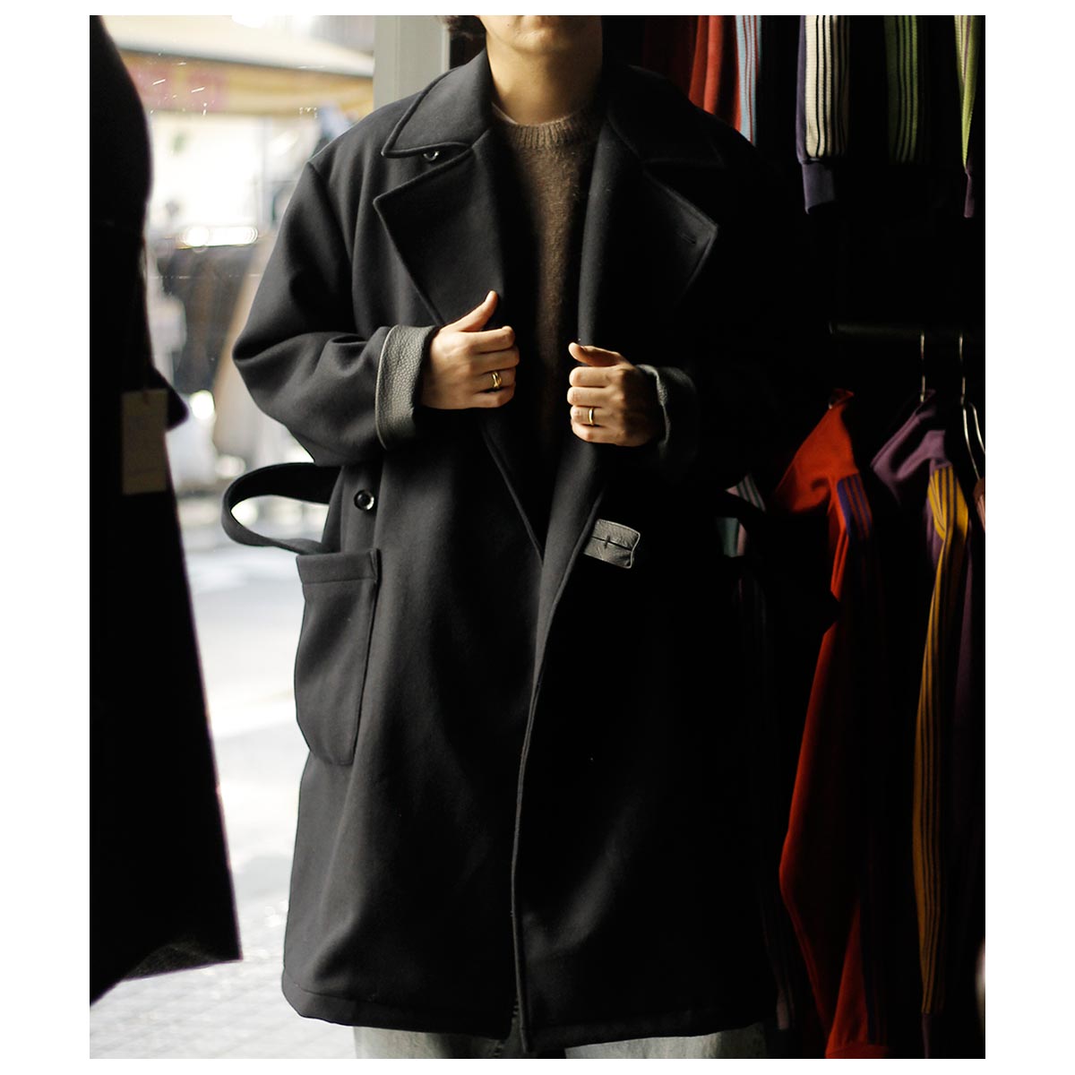 �����٥른�� AUBERGE �ӥ��塼�� �����ߥ� 160's ������ �٥�ƥå� ������ "���ͥ꡼" Vicuna Cashmere 160's Wool Belted Coat "CONNERY" (AU25A01)