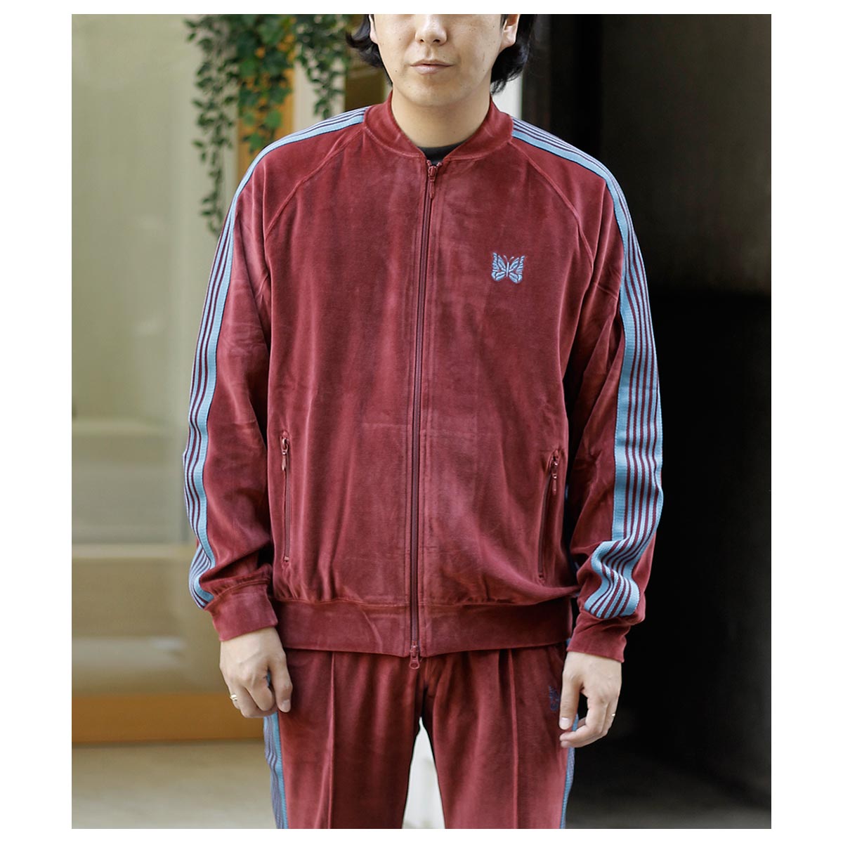 ニードルズ NEEDLES ベロア リブカラー トラック ジャケット Rib