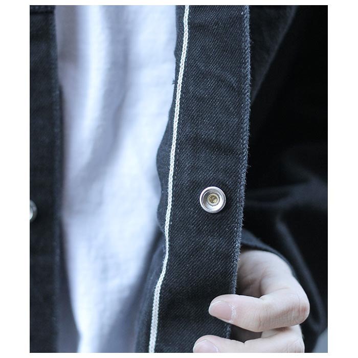 �������� 1000S ����ӥ��֥� �ץ꡼�ĥǥ˥ॸ�㥱�å� INVISIBLE PLEATED DENIM JACKET (TH-059)