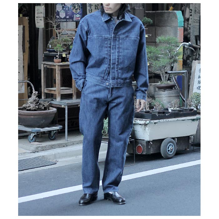 �������� 1000S ����ӥ��֥� �ץ꡼�ĥǥ˥ॸ�㥱�å� INVISIBLE PLEATED DENIM JACKET (TH-059)
