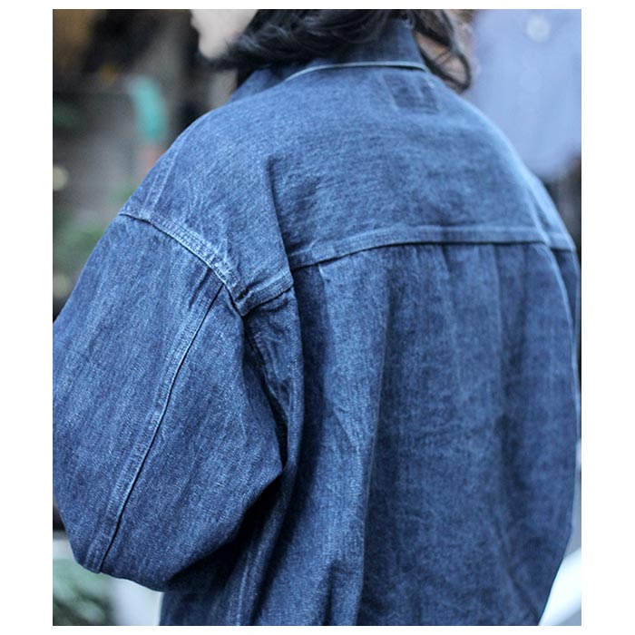 �������� 1000S ����ӥ��֥� �ץ꡼�ĥǥ˥ॸ�㥱�å� INVISIBLE PLEATED DENIM JACKET (TH-059)