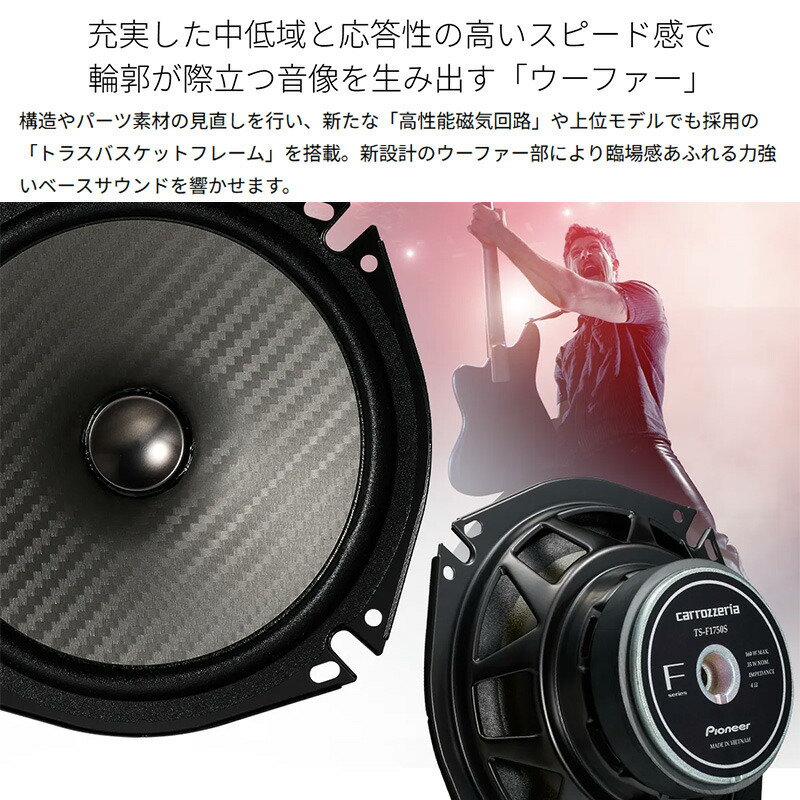TS-F1650S pioneer パイオニア carrozzeria カロッツェリア 16cm