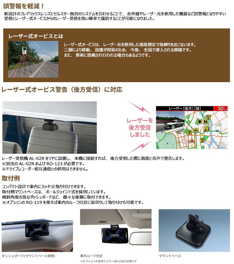 y*u様 AR-824AW セルスター レーザー式オービス対応 CELLSTAR セルスター AR-824AW 3.7インチ液晶 ワンボディ