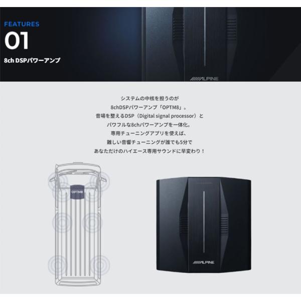 OPTM8-HI ALPINE アルパイン ハイエース専用OPTMサウンドシステム