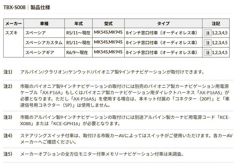 TBX-S008 Kanatechs カナテクス 9インチ型カーナビゲーション