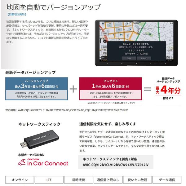 AVIC-CZ912IV pioneer パイオニア carrozzeria カロッツェリア 