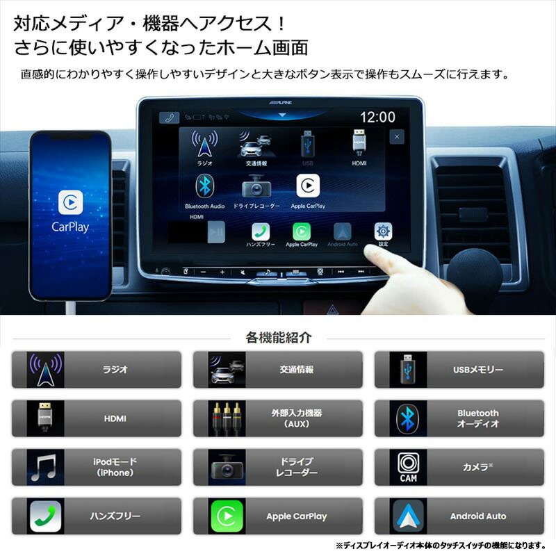 アルパインフローティングビックDA DAＦ11Z ハイエース ハイエース（200系）専用 11型ディスプレイオーディオ