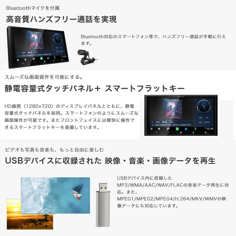 DMX7525S KENWOOD ケンウッド 6.9型ディスプレイオーディオ Apple