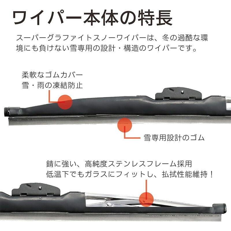 WG65W＋WG34W PIAA ピア スーパーグラファイトスノーワイパーブレード