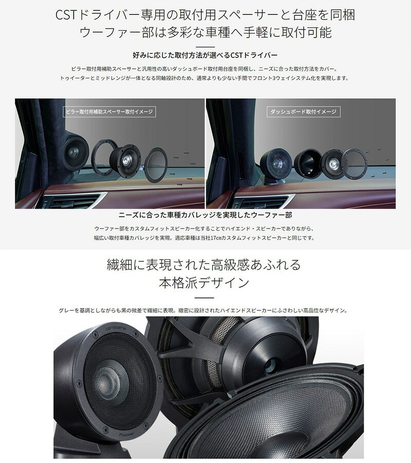 TS-Z900PRS パイオニア カロッツェリア 17cmウーファー＆73mmCST