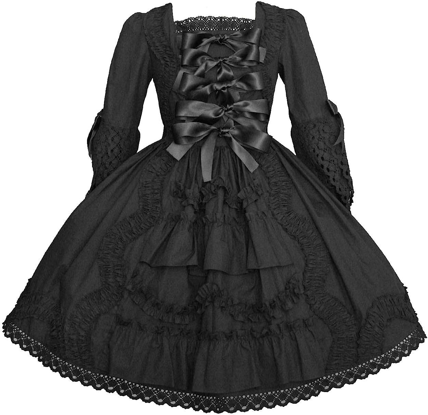 アンドロミオゴスロリクラシカルVictorian優雅ワンピ黒