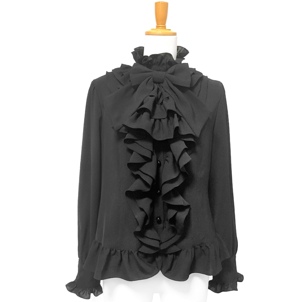 【美品】AND ROMEO　アンドロミオ　レース　　リボン　編み上げワンピース The Witch's Dress」魔女ワンピース【素材、レース、リボン