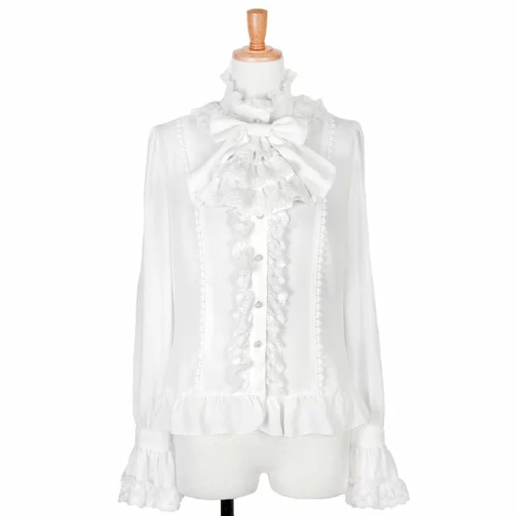 どんなジャンパースカートにも合う シフォンマルチブラウス B111