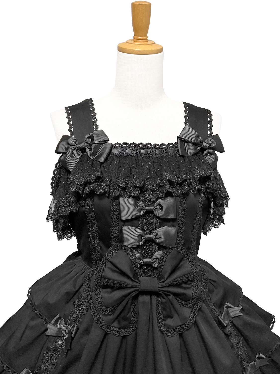 レースフリルジャンパースカート 黒黒 BABY,THE STARS SHINE BRIGHT / 別珍レースフリルジャンパー