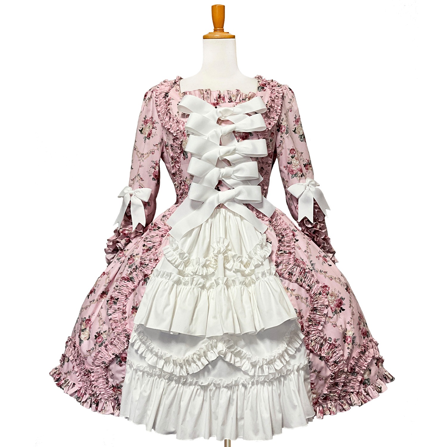 最新作】ロココ薔薇ドレス アンティークフリルのクラシックワンピ 16  