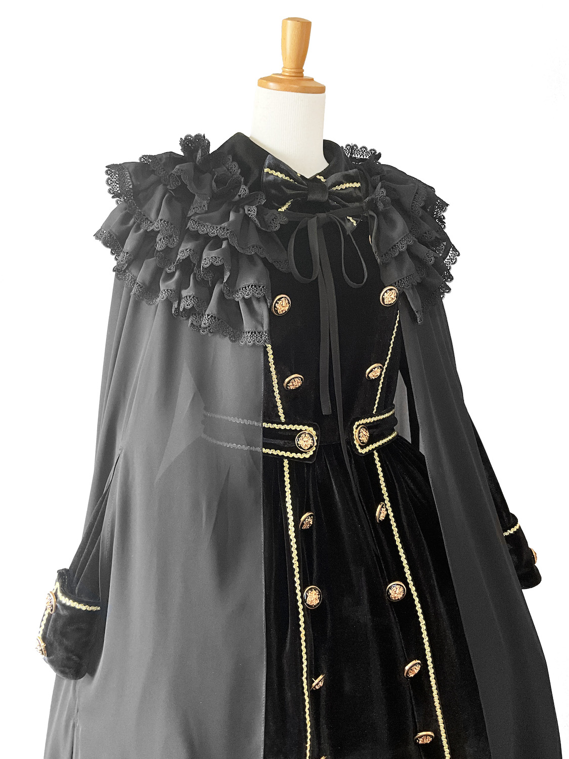 最新作】【素材もボタンもグレードアップ豪華版】ブラックxゴールドの