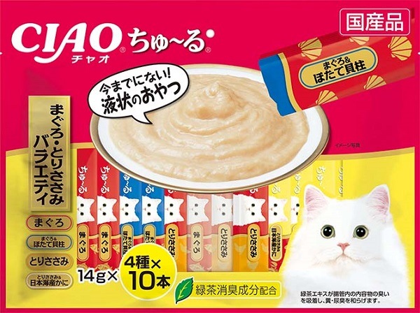 いなば CIAOちゅ～る まぐろ・とりささみバラエティ 40本入り 