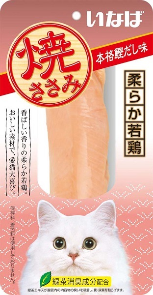 いなば 焼ささみ 本格鰹だし味 1本×☆6個☆ QYS-05 の購入| 猫