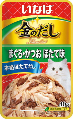 いなば 金のだしパウチ まぐろ・かつお ほたて味 40g×☆16個☆ TCR-157