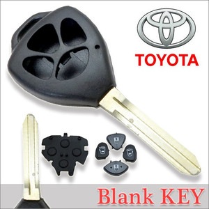 高品質ブランクキー トヨタ 4穴 ワイヤレスボタン スペア キー カギ 鍵