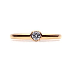 Plain Engagement Ring K18 PINK GOLD0.15ct)