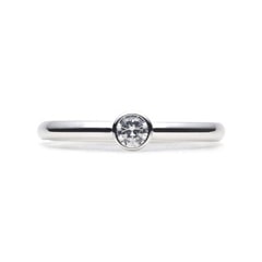 Plain Engagement Ring K18 WHITE GOLD0.15ct)