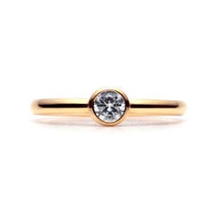 Plain Engagement Ring K18 PINK GOLD0.2ct)