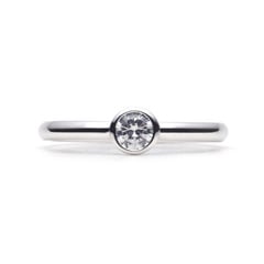 Plain Engagement Ring K18 WHITE GOLD0.2ct)