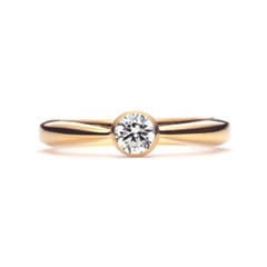 Classic Engagement Ring K18 PINK GOLD0.2ct)