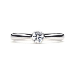 Classic Engagement Ring K18 WHITE GOLD0.2ct)