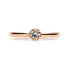 Floral Engagement Ring K18 PINK GOLD0.15ct)