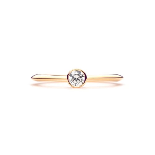 Plain Engagement Ring Ver.2 K18 PINK GOLD(0.15ct)