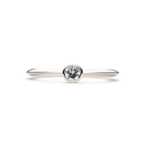 Plain Engagement Ring Ver.2 K18 WHITE GOLD(0.15ct)