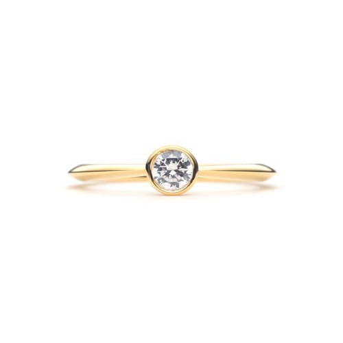 Plain Engagement Ring Ver.2 K18 YELLOW GOLD(0.2ct)