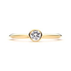 Plain Engagement Ring Ver.2 K18 YELLOW GOLD0.2ct)