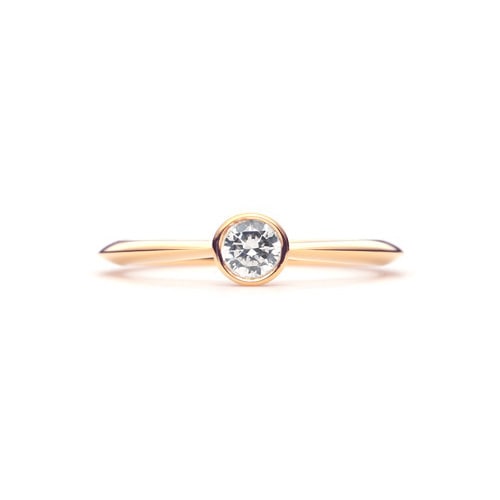 Plain Engagement Ring Ver.2 K18 PINK GOLD(0.2ct)