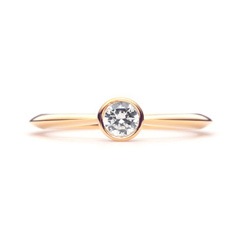 Plain Engagement Ring Ver.2 K18 PINK GOLD0.2ct)