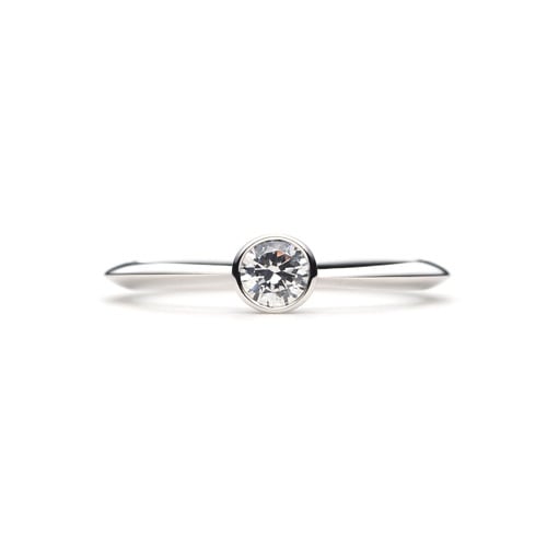 Plain Engagement Ring Ver.2 K18 WHITE GOLD(0.2ct)