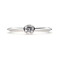 Plain Engagement Ring Ver.2 K18 WHITE GOLD0.2ct)